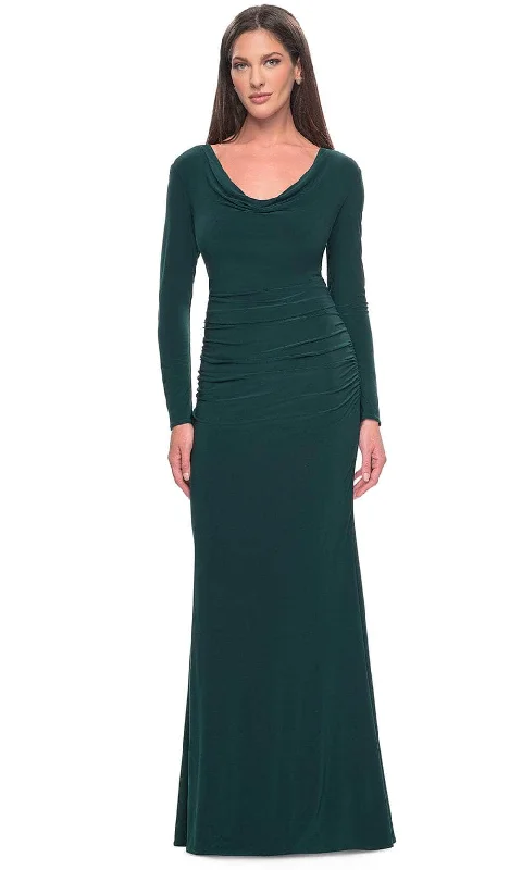 Style Without Limits Chic Sophistication La Femme 30813 - Long Sleeve Jersey Evening Dress