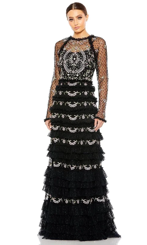 Seasonal Fashion Luxury Comfort Mac Duggal 8030 - Long Sleeve Embroidered Dress