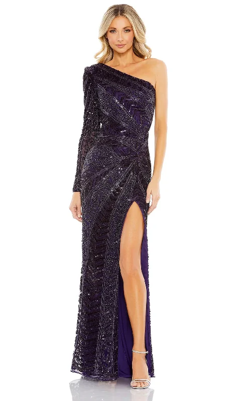 Trendy Pulse Seasonal Trend Mac Duggal 5649 - Long Sleeve One Shoulder Dress