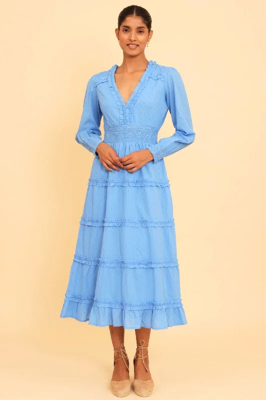 Don't Miss Out Save on Classic Elegant Styles Long Sleeve Viola Dress | Marina Blue