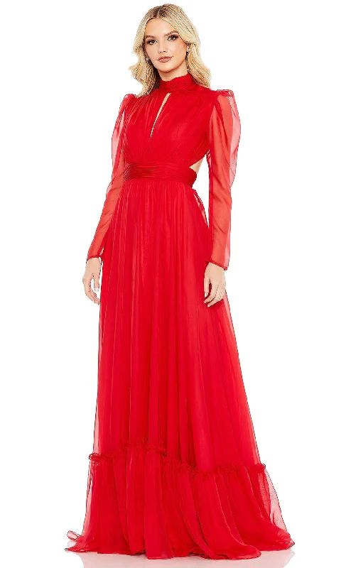 The Good Stuff Graceful Drape Mac Duggal 68400 - Long Sleeve High Neck Long Dress